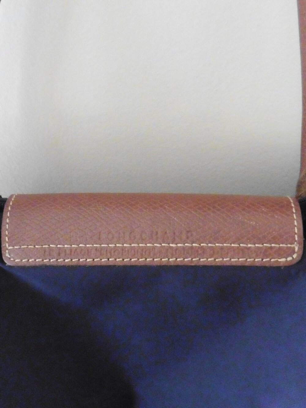 Longchamp Medium Le Pliage Nylon Shoulder Tote Lig/M/02 Dark Purple/Brown - Picture 8 of 8